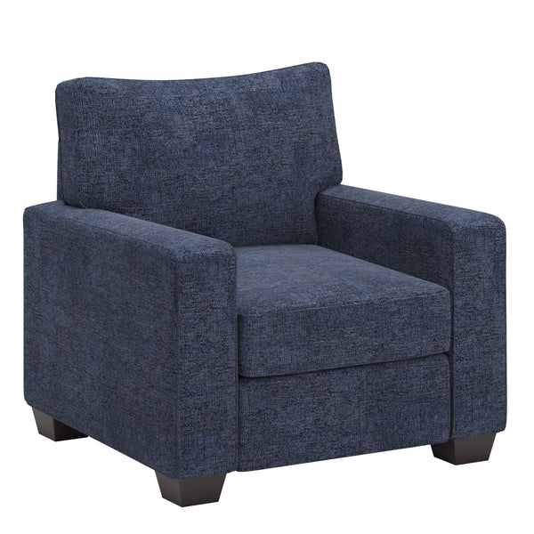 Svolvar Upholstered Accent Chair Rubberwood Frame Plush Cushions Modern Living Room