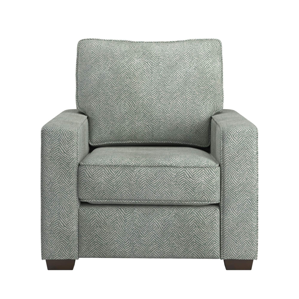 Homelegance Svolvar Upholstered Accent Chair Rubberwood Frame Plush Cushions Modern Living Room Espresso / Moss Green 357C-FD6