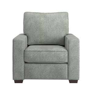 Homelegance Svolvar Upholstered Accent Chair Rubberwood Frame Plush Cushions Modern Living Room Espresso / Moss Green 357C-FD6