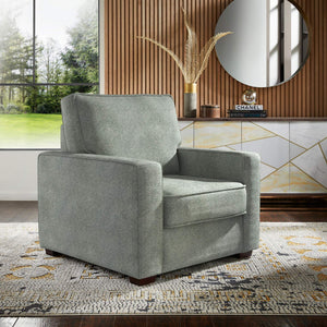 Svolvar Upholstered Accent Chair Rubberwood Frame Plush Cushions Modern Living Room