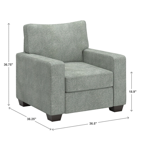 Svolvar Upholstered Accent Chair Rubberwood Frame Plush Cushions Modern Living Room