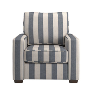 Svolvar Upholstered Accent Chair Rubberwood Frame Plush Cushions Modern Living Room