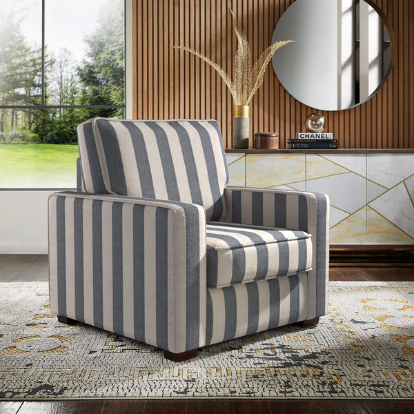 Svolvar Upholstered Accent Chair Rubberwood Frame Plush Cushions Modern Living Room