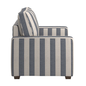 Svolvar Upholstered Accent Chair Rubberwood Frame Plush Cushions Modern Living Room