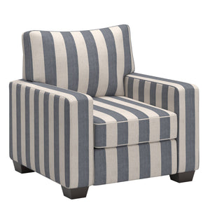 Svolvar Upholstered Accent Chair Rubberwood Frame Plush Cushions Modern Living Room