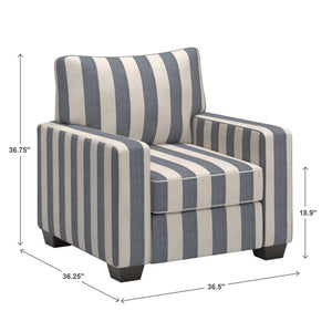 Svolvar Upholstered Accent Chair Rubberwood Frame Plush Cushions Modern Living Room