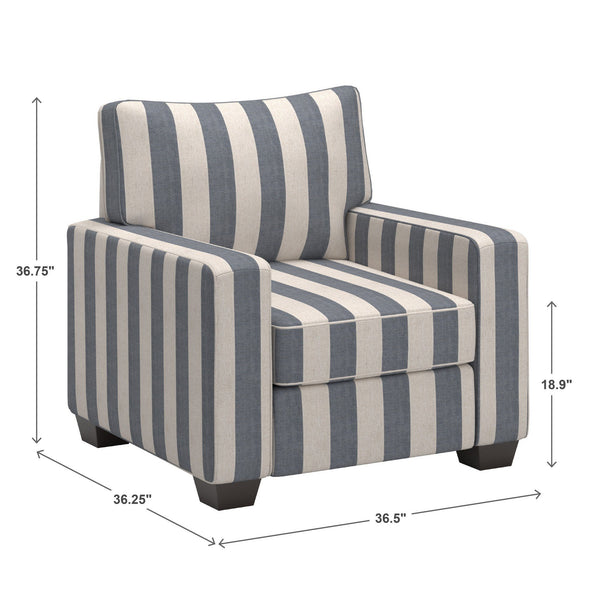 Svolvar Upholstered Accent Chair Rubberwood Frame Plush Cushions Modern Living Room