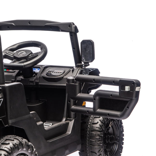 English Elm 24v 400w Six Wheel Kids Electric Dump Truck 4wd Remote Control Ride on Toy Black W1578P353176