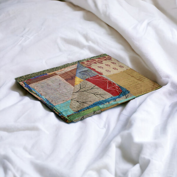 HomeRoots 60" Handcrafted Multicolor Silk Throw Blanket - Artisanal Charm, Versatile Decor, Gift-Ready! Silk - 60"x90" Brown / Red / Blue 358024