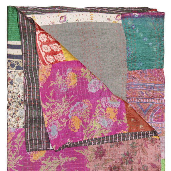 Homeroots 50" X 70" Silk Multicolor Throws  Silk 358036