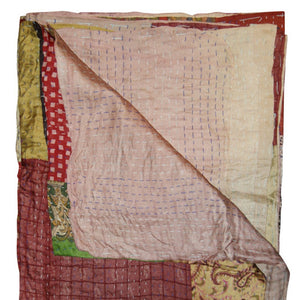 Homeroots 50" X 70" Silk Multicolor Throws Red ,Yellow ,Peach Silk 358038