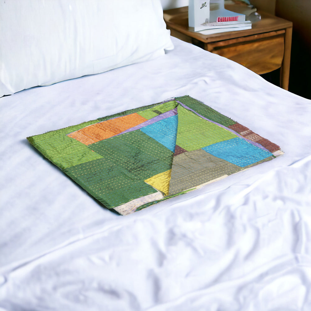 Homeroots 50" X 70" Silk Multicolor Throws  Silk 358041