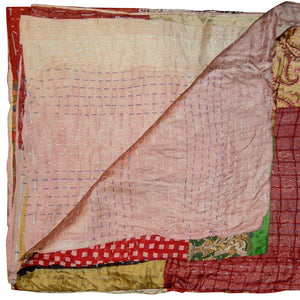 Homeroots 50" X 70" Silk Multicolor Throws Red ,Yellow ,Orange ,Cream Silk 358048