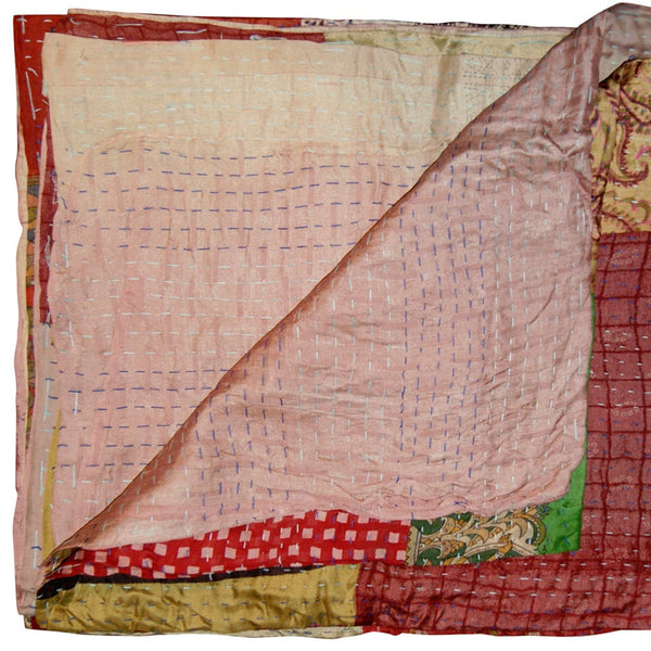 Homeroots 50" X 70" Silk Multicolor Throws Red ,Yellow ,Orange ,Cream Silk 358048