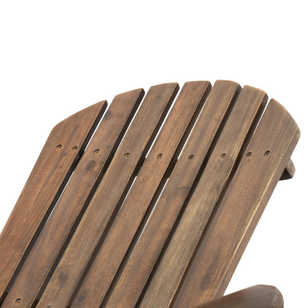 English Elm Christopher Knight Home® - Malibu Acacia Wood Folding Adirondack Chair - Rustic Comfort For Patios, Decks & Campouts! N770P241669E