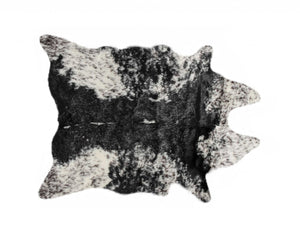 HomeRoots 5' X 8' Black And White Faux Fur Cowhide Area Rug - Luxurious, Washable, Modern Design for Any Space 358152