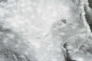 HomeRoots 4' X 5' Gray Faux Fur Area Rug - Plush, Washable Design for Cozy Homes & Modern Décor Styles 358153