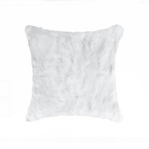 Homeroots 18" White Wool Throw Pillow   358155