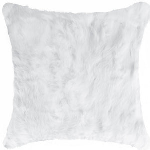 Homeroots 18" White Wool Throw Pillow   358155