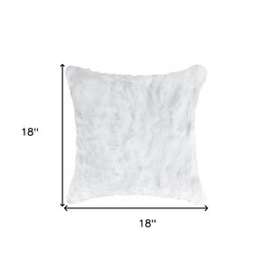 Homeroots 18" White Wool Throw Pillow   358155