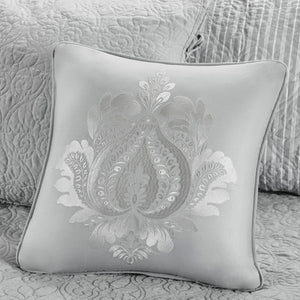 JLA Home Madison Park - 6 Reversible Daybed Cover Set with Antimicrobial Protection, Quilted Texture, Striped Skirt & Pillow Grey MP13-4970