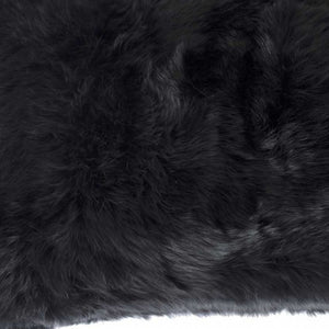 Homeroots 12" X 20" Black Wool Throw Pillow   358161