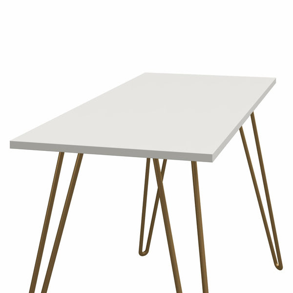 English Elm Owen Industrial Writing Desk with Hairpin Legs for Small Apartments and Home Offices B2733P417364