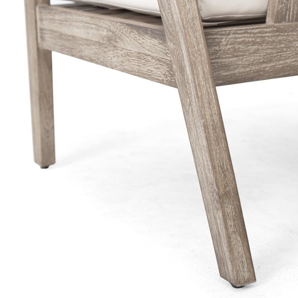 English Elm Outdoor Acacia Wood Club Chair Deep Seating Woven Back Patio Lounge Resort Style N780P171149B-2