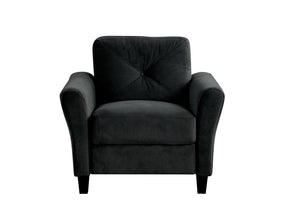 English Elm Couch Velvet Upholstered Mid-century Sectional Sofa for Small Space Living Rooms W2121P500249