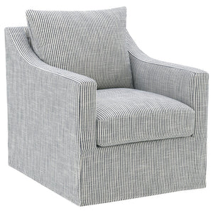 English Elm Merced Swivel Accent Chair Plush Foam Seat Soft Grey Fabric for Living Room B062P451981