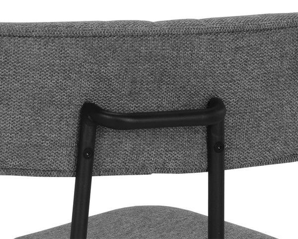 Sunpan Buca Counter Stool - Stylish Metal Frame with Comfortable Seating for Modern Home Decor Solutions Matte Black, Belfast Koala Grey