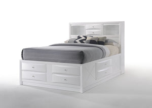 English Elm Ireland Full Storage Bed With Bookcase Headboard - Elegant White Finish For Stylish Organization B2726S00469