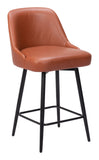 Keppel Swivel Counter Stool Brown 109972 Zuo Modern