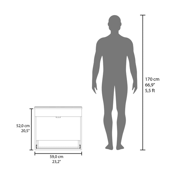 English Elm Story Floating Bathroom Vanity Set with Sink One Drawer - Space-Saving Wall-Mounted Modern Design, Scratch-Resistant Finish White 28 L x 23 W x 12 H B128P314808