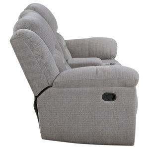 English Elm Sebring Channel Tufted Chenille Reclining Loveseat with Console for Media Rooms B062P441330