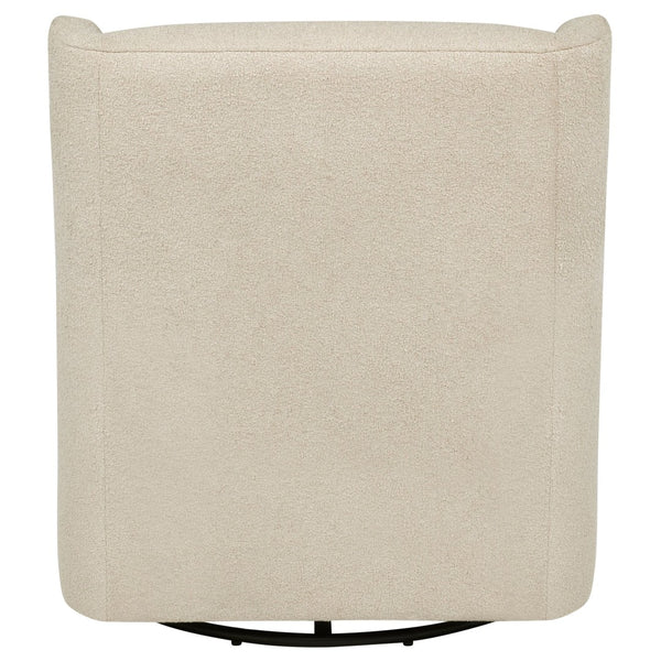 English Elm Calianna Boucle Barrel Accent Chair with Oak Legs for Living Room or Bedroom Beige B062P451746