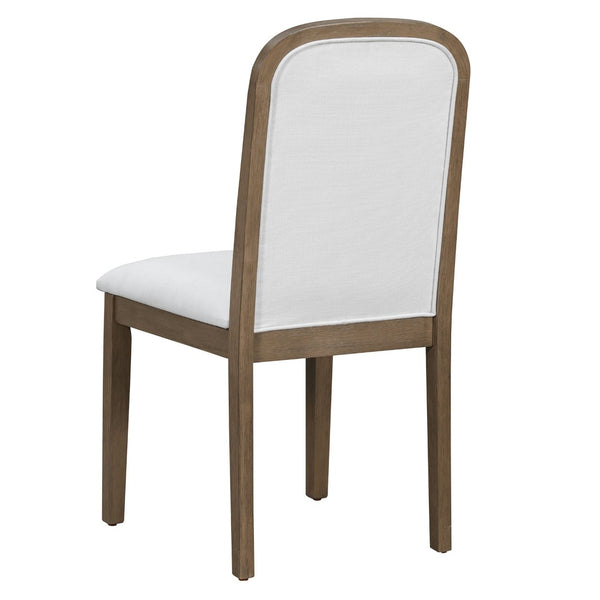 English Elm Trexm Rustic Farmhouse Extendable Dining Set Seats Six with Upholstered Rubberwood Chairs Espresso ST000152AAP