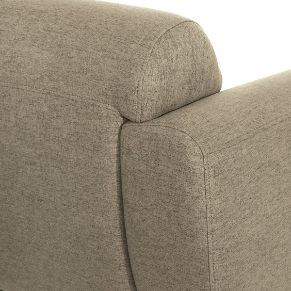 OSP Home Furnishings Delta Commercial Armchair with Sinuous Spring Seat and Black Metal Legs for Lobbies Armchair Taupe DTL51-K063