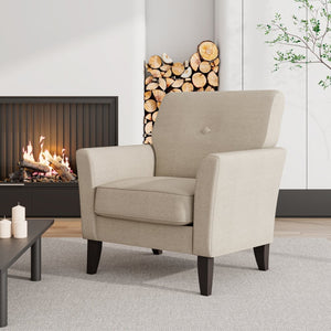 English Elm Dorset Barrel Accent Chair Velour Upholstery Solid Legs Compact Living Room Seating Wood B127P495070