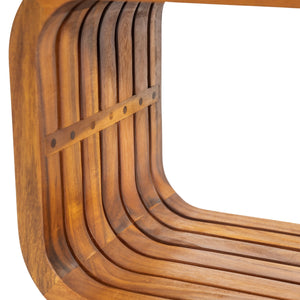 English Elm Christopher Knight Home® - Melow Acacia Wood Coffee Table Teak Finish — Ready-to-Use Hollowed Elongated Design, 50.5" L N775P361822T