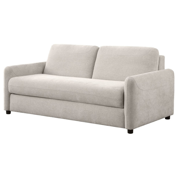 English Elm Welker Beige Polyester Queen Sleeper Sofa with Memory Foam and Slim Track Arms B062P451727