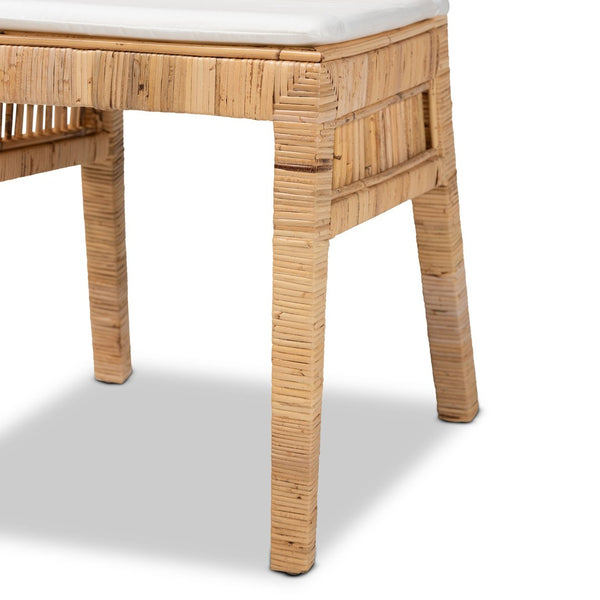 English Elm Modern Rattan Woven Mahogany Dining Chair Bohemian Tall Backrest Organic Style B2750P470047