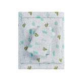 Intelligent Design Cozy Soft Casual Cotton Flannel Printed Sheet Set ID20-2048 Green Cactus