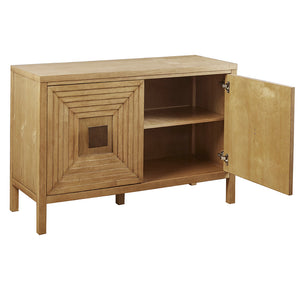 JLA Home Madison Park - Geometric Madison Park Paige 2-Door Storage Cabinet with Adjustable Shelves, Geometric Doors Flair MP130-1207