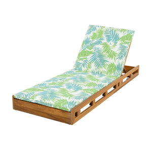 English Elm Christopher Knight Home® - Lounge Chaise Lounge Set - Acacia Wood With Water-Resistant Cushions, 4-Position Recline & Tropical Style N770P272405T_N770P253018L