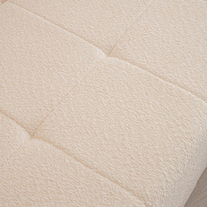 English Elm [Vedio provied] Modular 105.5" L-Shaped Sectional Sofa – Deep Tufted Beige Couch with Chaise, Modular Comfort W848S00040