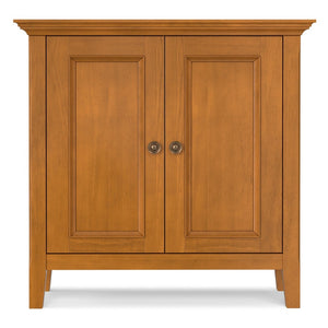 English Elm Amherst Solid Pine Storage Cabinet French Finish Transitional Style for Entryway or Living Room Brown B136P436056