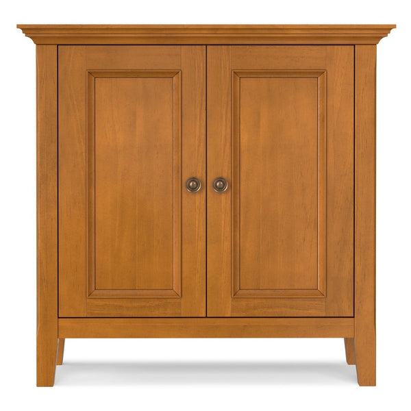 English Elm Amherst Solid Pine Storage Cabinet French Finish Transitional Style for Entryway or Living Room Brown B136P436056