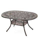 Christopher Knight Home® - Noble House - Tucson Shiny Copper Cast Aluminum Dining Table