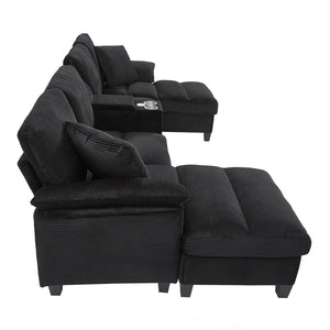 English Elm Swivel Barrel Accent Chair Chenille Tufted Round Club Seat for Living Room Lounge Black N719S002180B